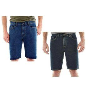 Men's Denim Shorts St John's Bay Straight Fit 5 Pockets size 44 NEW